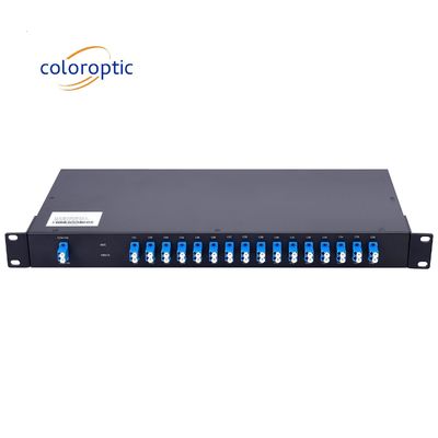 24-канальный DWDM пассивный оптический мультиплексер / демультиплексер 1RU Rack