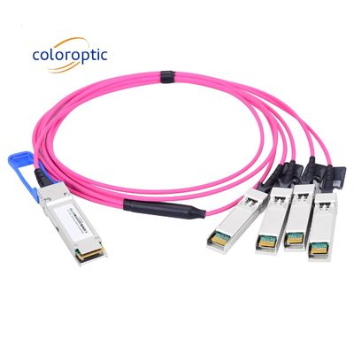 Прорыв AOC активный оптический кабель 100G QSFP28 до 4 SFP28 25G Низкое потребление энергии