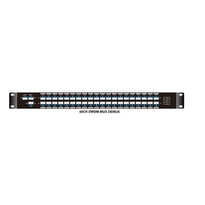 Двухволоконный WDM 40CH C21-C60 Пассивный Dwdm Mux Demux с 1310nm портом