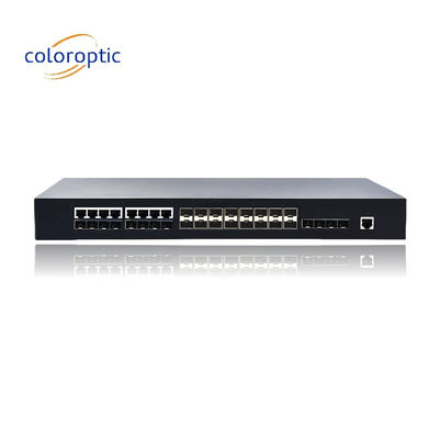 2-слойные коммутаторы Poe с 16 портами SFP 8 COMBO 4 10GE поддерживают переключение скорости провода