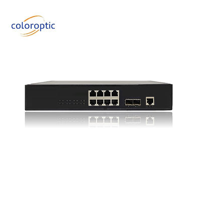 Эффективные коммутаторы Poe 8 портов 10/100/1000M 2*GE SFP Ethernet Uplink 140 Вт