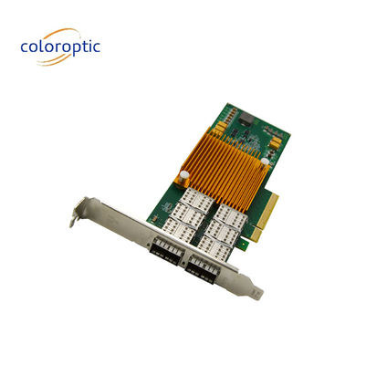 Карта сети Pcie с двумя портами 25G оптическая NIC хост-автобусный адаптер PCI Express 2.0