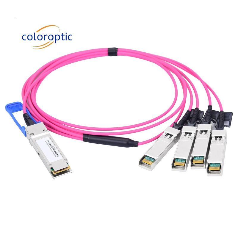 Прорыв AOC активный оптический кабель 100G QSFP28 до 4 SFP28 25G Низкое потребление энергии