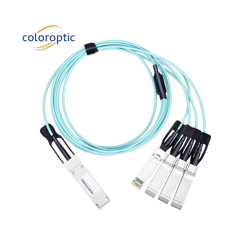 Активный AOC DAC кабель 40G QSFP+ до 4 SFP+ 10G оптический кабель 24AWG