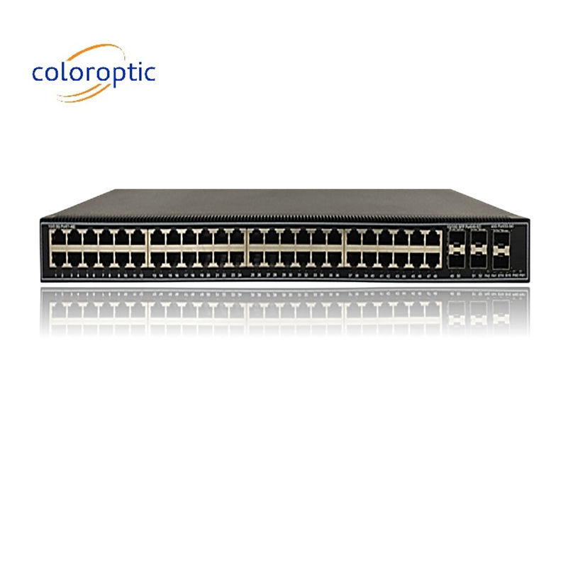 48 портов Гигабитные коммутаторы Poe QoS 10/100/1000M POE, 6*10GE SFP+ порты