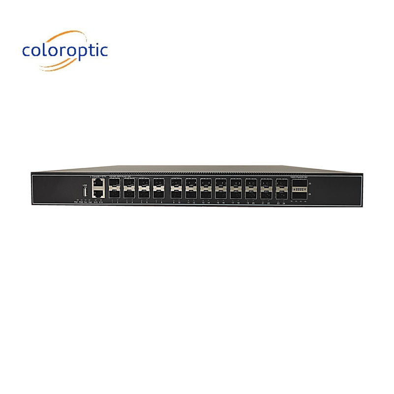 Слой 3 24 порта Гигабитный сетевой коммутатор с портами 24*10GE 2*100GE