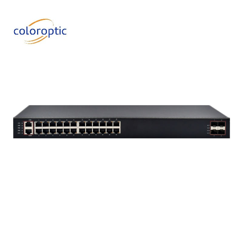 Высокопроизводительный переключатель сети уровня 3 с 24 портами 4 * 10G SFP + порты