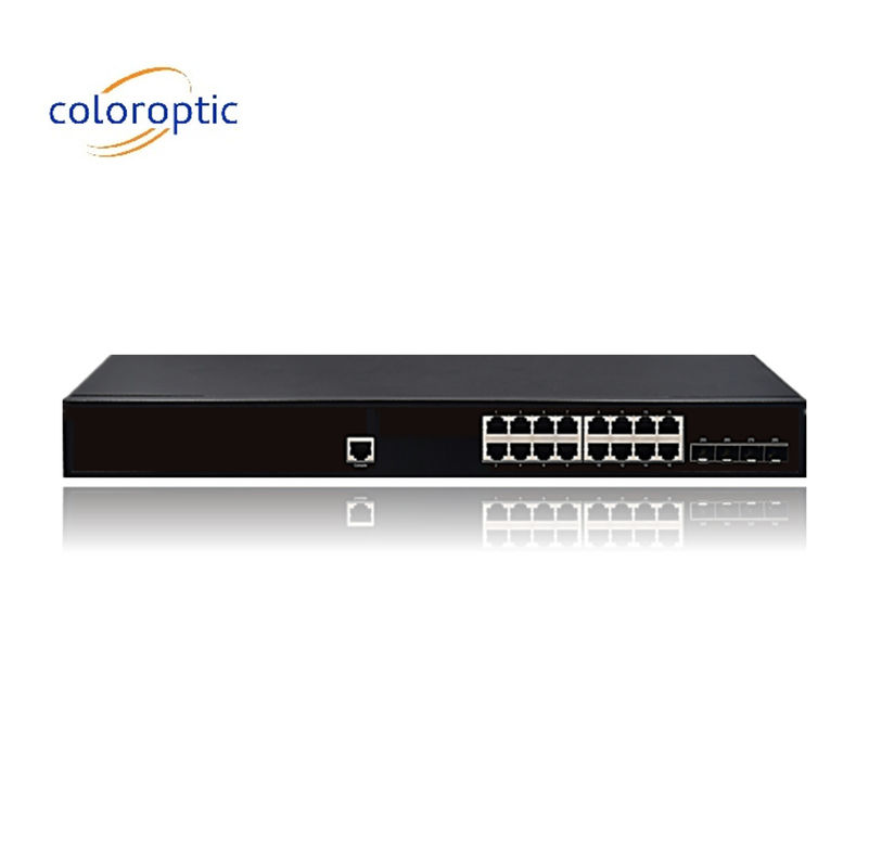 IEEE802.3 Layer 2 POE Switch 16 4GE SFP Ports 10/100/1000M 1 Консоль Автоматический MDI/MDIX