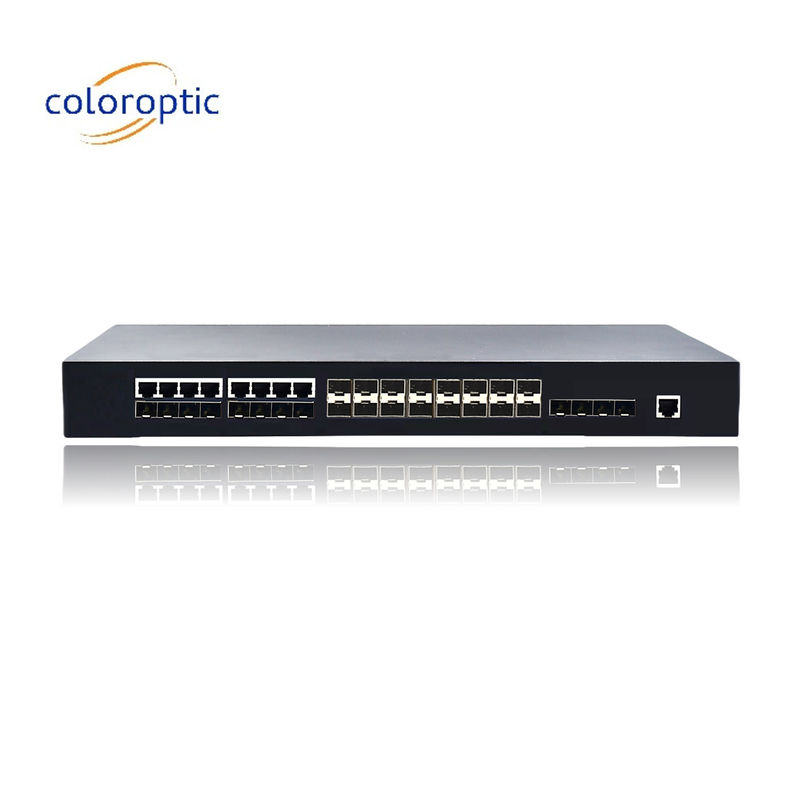 2-слойные коммутаторы Poe с 16 портами SFP 8 COMBO 4 10GE поддерживают переключение скорости провода