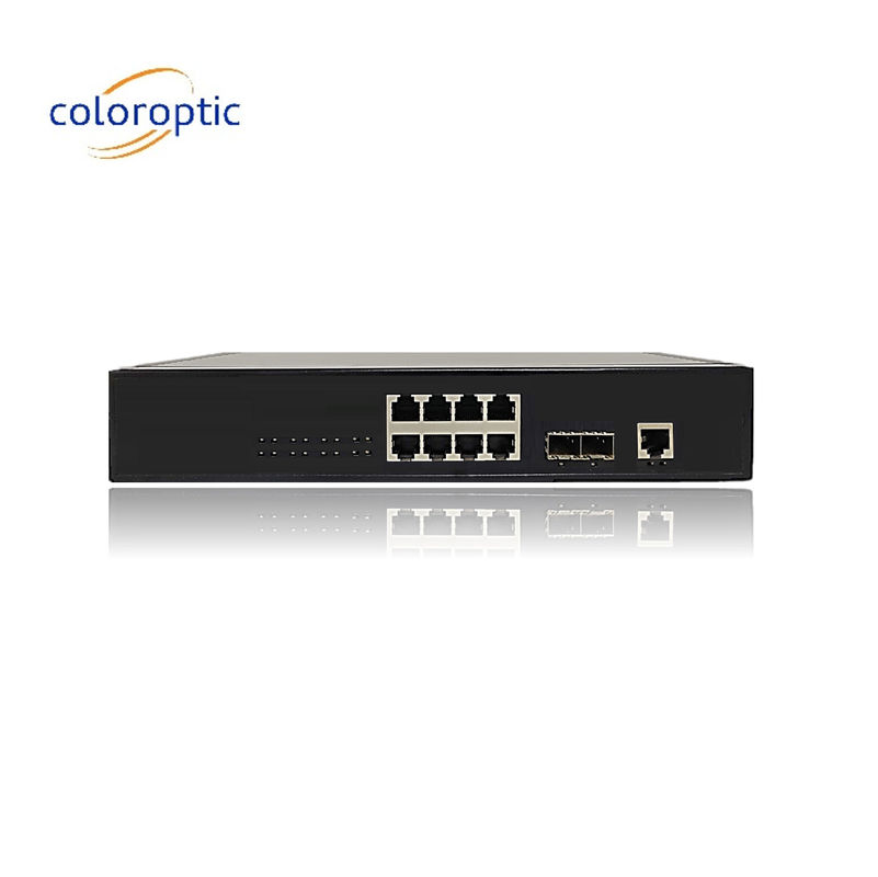 Эффективные коммутаторы Poe 8 портов 10/100/1000M 2*GE SFP Ethernet Uplink 140 Вт