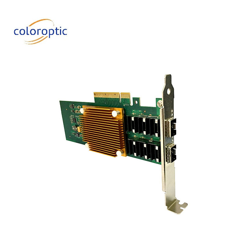 Карта сети Pcie с двумя портами 25G оптическая NIC хост-автобусный адаптер PCI Express 2.0