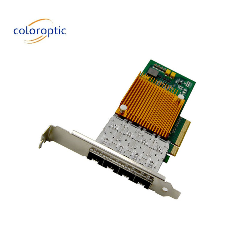 10G Quad Port Ethernet Network Adapter Optical NIC Для сервера Microsoft Windows