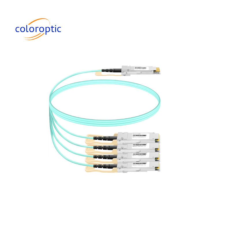 40 Гб/с QSFP+ до 4 х 10 Гб/с SFP+ активный оптический кабель (AOC) Breakout MSA Standard Compliant